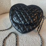 CHANEL Handbag 22S CC In Love Black Lambskin Quilted Large Heart Bag LGHW -Knockoff
