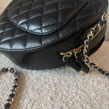 CHANEL Handbag 22S CC In Love Black Lambskin Quilted Large Heart Bag LGHW -Knockoff
