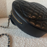 CHANEL Handbag 22S CC In Love Black Lambskin Quilted Large Heart Bag LGHW -Knockoff
