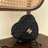 CHANEL Handbag 22S CC In Love Black Lambskin Quilted Large Heart Bag LGHW -Knockoff
