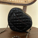 CHANEL Handbag 22S CC In Love Black Lambskin Quilted Large Heart Bag LGHW -Knockoff
