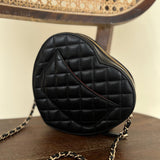 CHANEL Handbag 22S CC In Love Black Lambskin Quilted Large Heart Bag LGHW -Knockoff
