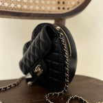 CHANEL Handbag 22S CC In Love Black Lambskin Quilted Large Heart Bag LGHW -Knockoff
