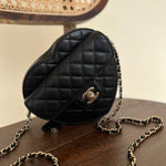 CHANEL Handbag 22S CC In Love Black Lambskin Quilted Large Heart Bag LGHW -Knockoff
