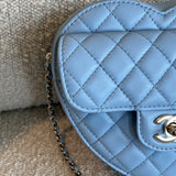 CHANEL Handbag 22S CC In Love Blue Lambskin Quilted Large Heart Bag LGHW -Knockoff
