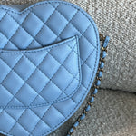 CHANEL Handbag 22S CC In Love Blue Lambskin Quilted Large Heart Bag LGHW -Knockoff
