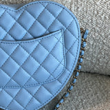 CHANEL Handbag 22S CC In Love Blue Lambskin Quilted Large Heart Bag LGHW -Knockoff
