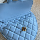 CHANEL Handbag 22S CC In Love Blue Lambskin Quilted Large Heart Bag LGHW -Knockoff
