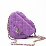 CHANEL Handbag 22S CC In Love Purple Lambskin Quilted Large Heart Bag -Knockoff
