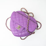 CHANEL Handbag 22S CC In Love Purple Lambskin Quilted Large Heart Bag -Knockoff
