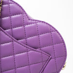 CHANEL Handbag 22S CC In Love Purple Lambskin Quilted Large Heart Bag -Knockoff
