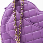 CHANEL Handbag 22S CC In Love Purple Lambskin Quilted Large Heart Bag -Knockoff
