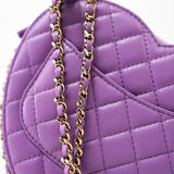 CHANEL Handbag 22S CC In Love Purple Lambskin Quilted Large Heart Bag -Knockoff
