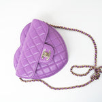 CHANEL Handbag 22S CC In Love Purple Lambskin Quilted Large Heart Bag -Knockoff
