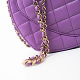 CHANEL Handbag 22S CC In Love Purple Lambskin Quilted Large Heart Bag -Knockoff
