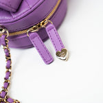 CHANEL Handbag 22S CC In Love Purple Lambskin Quilted Large Heart Bag -Knockoff
