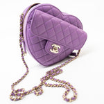 CHANEL Handbag 22S CC In Love Purple Lambskin Quilted Large Heart Bag -Knockoff
