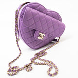 CHANEL Handbag 22S CC In Love Purple Lambskin Quilted Large Heart Bag -Knockoff
