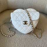 CHANEL Handbag 22S CC In Love White Lambskin Quilted Large Heart Bag LGHW -Knockoff
