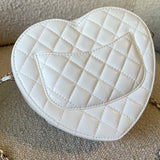 CHANEL Handbag 22S CC In Love White Lambskin Quilted Large Heart Bag LGHW -Knockoff
