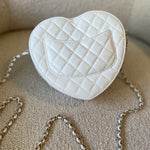 CHANEL Handbag 22S CC In Love White Lambskin Quilted Large Heart Bag LGHW -Knockoff
