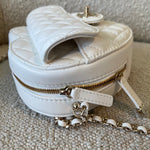 CHANEL Handbag 22S CC In Love White Lambskin Quilted Large Heart Bag LGHW -Knockoff
