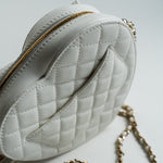 CHANEL Handbag 22S CC In Love White Lambskin Quilted Large Heart Bag LGHW -Knockoff
