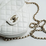 CHANEL Handbag 22S CC In Love White Lambskin Quilted Large Heart Bag LGHW -Knockoff
