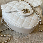 CHANEL Handbag 22S CC In Love White Lambskin Quilted Large Heart Bag LGHW -Knockoff
