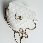 CHANEL Handbag 22S CC In Love White Lambskin Quilted Large Heart Bag LGHW -Knockoff
