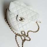 CHANEL Handbag 22S CC In Love White Lambskin Quilted Large Heart Bag LGHW -Knockoff
