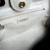 CHANEL Handbag 22S Dark Beige Deauville Shopping Bag Small Light Gold Hardware -Knockoff
