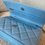 CHANEL Handbag 22S Light Blue Caviar Quilted Wallet On Chain (WOC) -Knockoff
