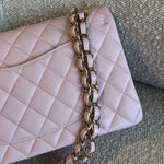 CHANEL Handbag 22S Light Pink Caviar Quilted Classic Flap Medium LGHW -Knockoff
