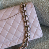 CHANEL Handbag 22S Light Pink Caviar Quilted Classic Flap Medium LGHW -Knockoff
