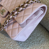 CHANEL Handbag 22S Light Pink Caviar Quilted Classic Flap Medium LGHW -Knockoff
