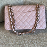 CHANEL Handbag 22S Light Pink Caviar Quilted Classic Flap Medium LGHW -Knockoff
