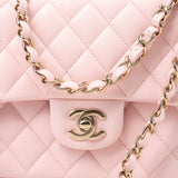 CHANEL Handbag 22S Light Pink Caviar Quilted Classic Flap Medium LGHW -Knockoff
