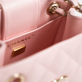 CHANEL Handbag 22S Light Pink Caviar Quilted Mini Bucket Bag LGHW -Knockoff
