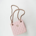 CHANEL Handbag 22S Light Pink Caviar Quilted Mini Bucket Bag LGHW -Knockoff
