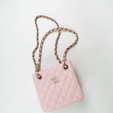 CHANEL Handbag 22S Light Pink Caviar Quilted Mini Bucket Bag LGHW -Knockoff
