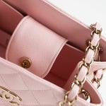 Chanel 22S Light Pink Caviar Quilted Mini Bucket Bag LGHW -Knockoff
