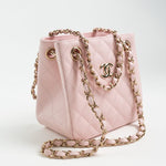 CHANEL Handbag 22S Light Pink Caviar Quilted Mini Bucket Bag LGHW -Knockoff
