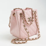 CHANEL Handbag 22S Light Pink Caviar Quilted Mini Bucket Bag LGHW -Knockoff
