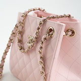 CHANEL Handbag 22S Light Pink Caviar Quilted Mini Bucket Bag LGHW -Knockoff
