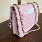 CHANEL Handbag 22S LIGHT PINK CAVIAR QUILTED WALLET ON CHAIN GHW (WOC) -Knockoff
