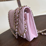 CHANEL Handbag 22S LIGHT PINK CAVIAR QUILTED WALLET ON CHAIN GHW (WOC) -Knockoff
