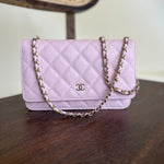 CHANEL Handbag 22S LIGHT PINK CAVIAR QUILTED WALLET ON CHAIN GHW (WOC) -Knockoff
