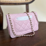 CHANEL Handbag 22S LIGHT PINK CAVIAR QUILTED WALLET ON CHAIN GHW (WOC) -Knockoff
