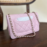 CHANEL Handbag 22S LIGHT PINK CAVIAR QUILTED WALLET ON CHAIN GHW (WOC) -Knockoff
